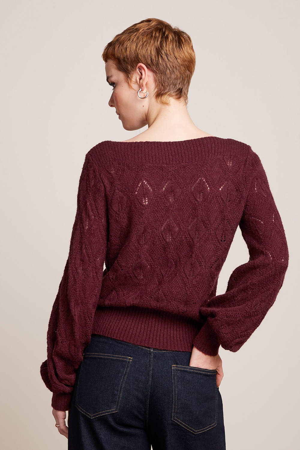 King Louie - Erin Bell Orcia top in cabernet rood 3