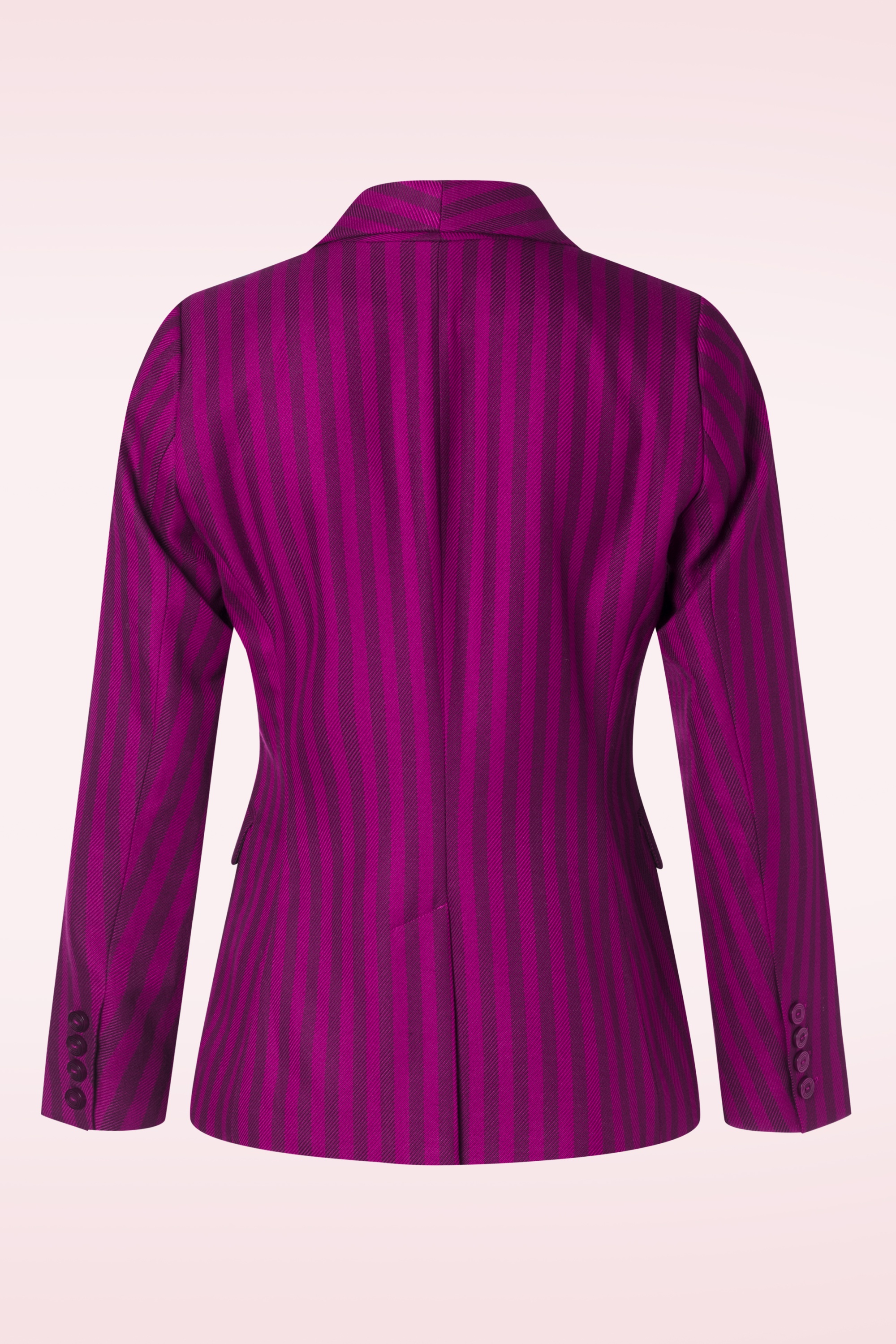 King Louie - Brooke Metro Stripe blazer in wild fuchsia 4