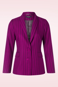 King Louie - Brooke Metro Stripe blazer in wild fuchsia