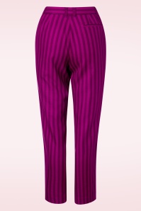 King Louie - Ann Metro Stripe pantalon in wild fuchsia 5