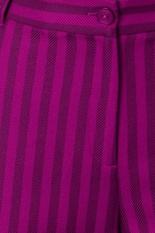 King Louie - Ann Metro Stripe pantalon in wild fuchsia 3