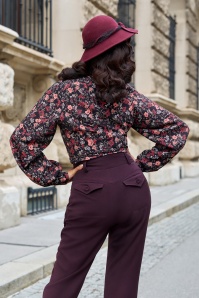 Miss Candyfloss - Brina Lavania floral blouse in zwart en multi 3