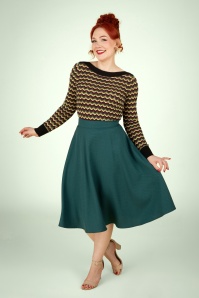 Banned Retro - Hope Shimmer swing rok in groen