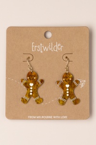 Erstwilder - Gingerbread Man oorbellen