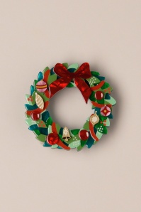 Erstwilder - Evergreen Wreath broche