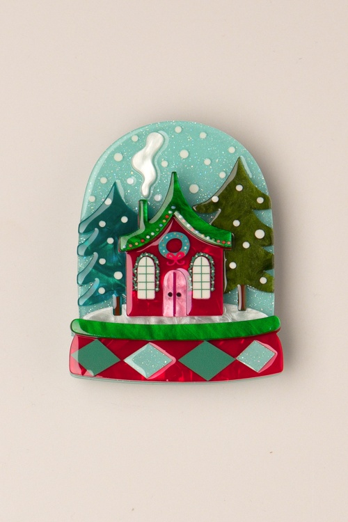 Erstwilder - Seasonal Snow Globe broche