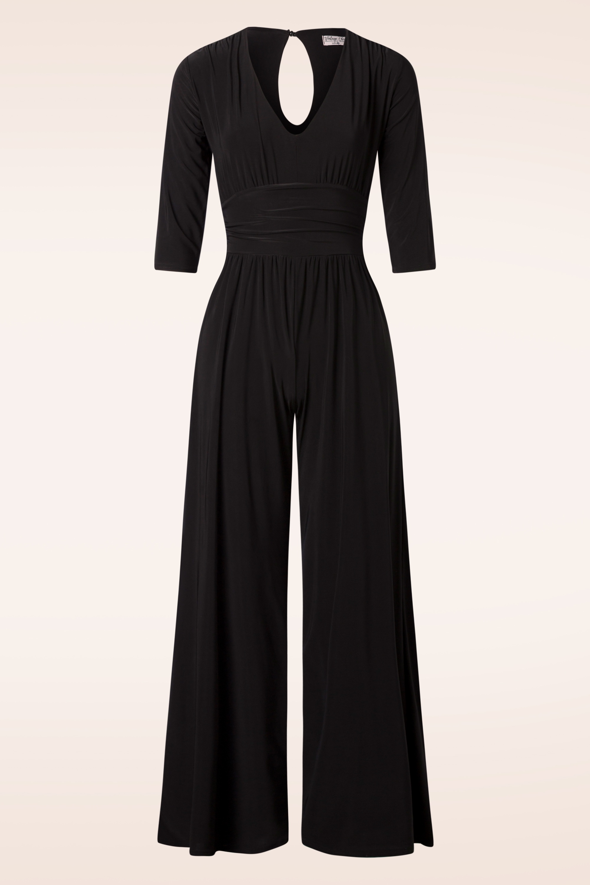 Vintage Chic for Topvintage - Gwenn jumpsuit in zwart