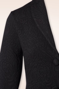 Vintage Chic for Topvintage - Beatrice jacquard blazer in zwart 3