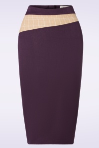 Miss Candyfloss - Polly Lavania wiggle rok in aubergine