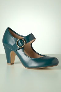 Chelsea Crew - Madeline Mary Jane pumps in teal 3