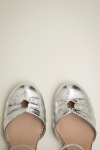 Chelsea Crew - Goldie Mary Jane pumps in metallic zilver 2