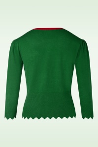 Banned Retro - Merry Catmus vest in groen 4