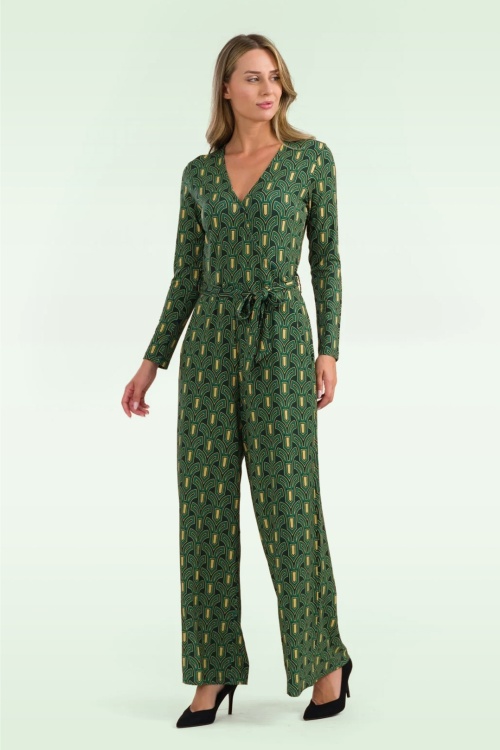 LaLamour - Diana Archerss jumpsuit in groen