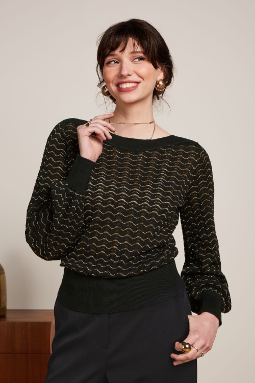 King Louie - Audrey Pacific top in zwart