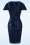 Vintage Chic for Topvintage - Sasha Sequin pencil jurk in navyblauw 3