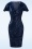 Vintage Chic for Topvintage - Sasha Sequin pencil jurk in navyblauw