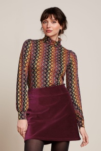 King Louie - Betsy Puff Connor top in cabernet red