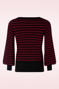 King Louie - Marie Bell Loop Stripe top in cabernet rood 5