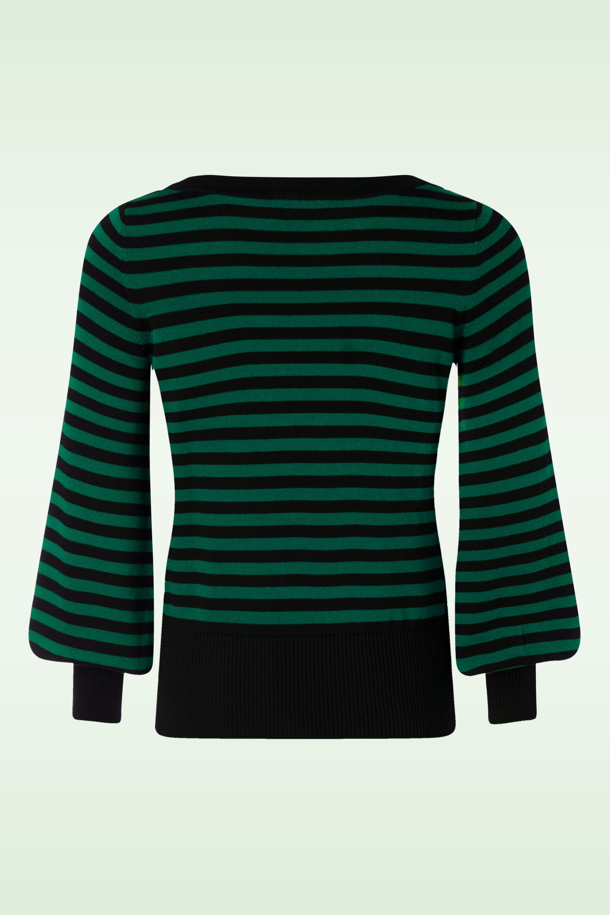 King Louie - Marie Bell Loop Stripe top in peacock groen 5