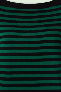 King Louie - Marie Bell Loop Stripe top in peacock groen 3