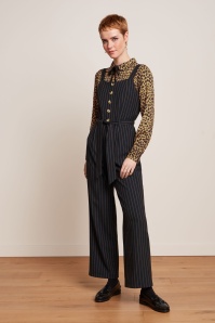 King Louie - Ines Ziggy stripe jumpsuit in zwart