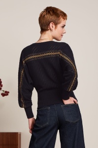 King Louie - Nadia Eighties knit top in zwart 4