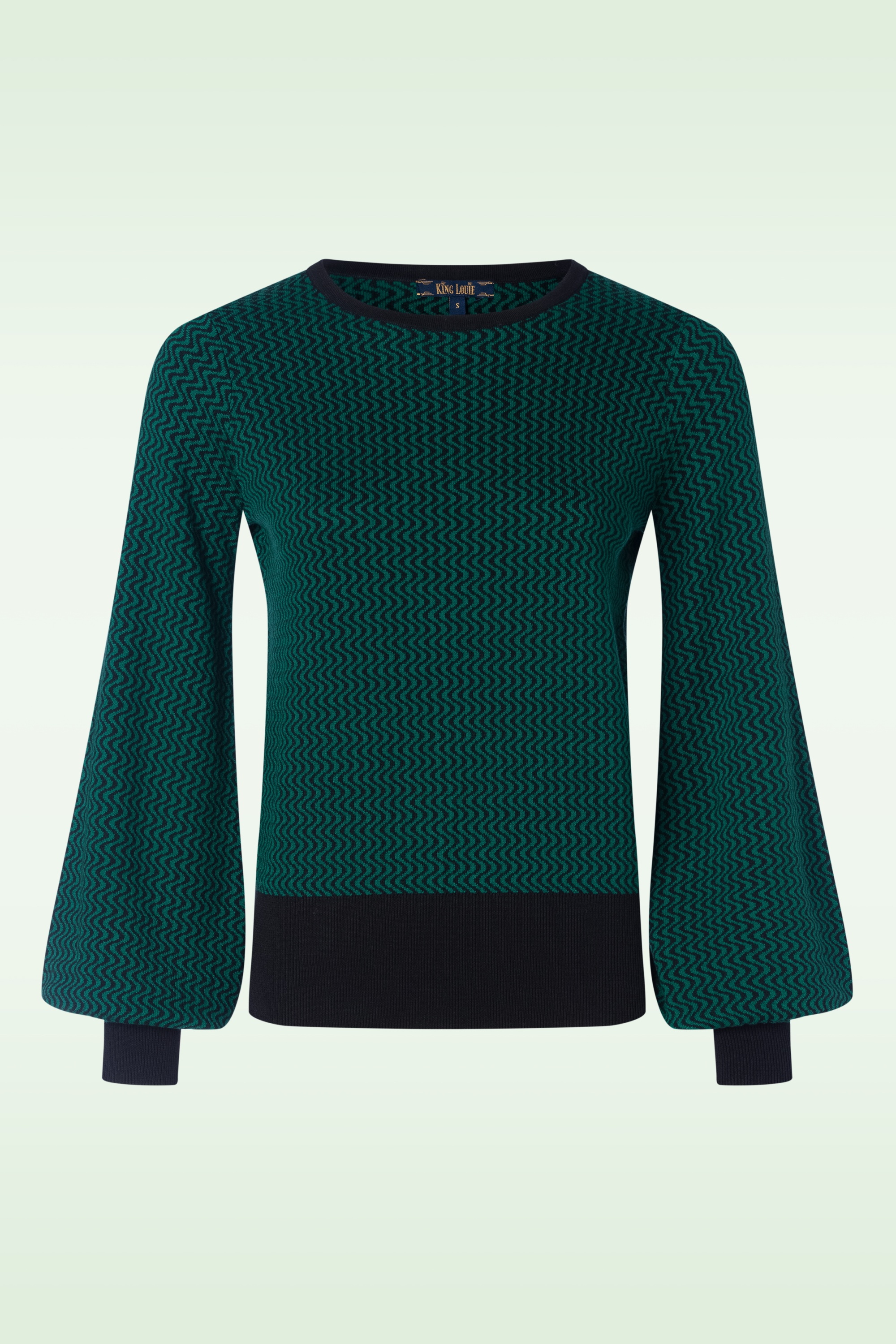 King Louie - Teddy Bell Sleeve top in antiek groen 2