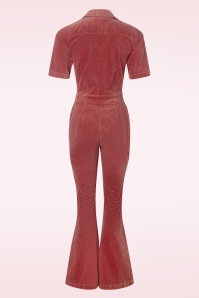 King Louie - Garbo Corduroy Flare jumpsuit in woestijn rood 5