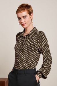 King Louie - Carina Lockett blouse in zwart