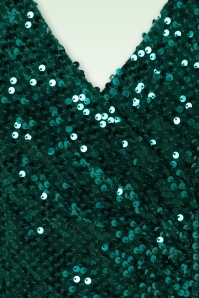 Vintage Chic for Topvintage - Maddy Sequin Pencil Dress in Green 2