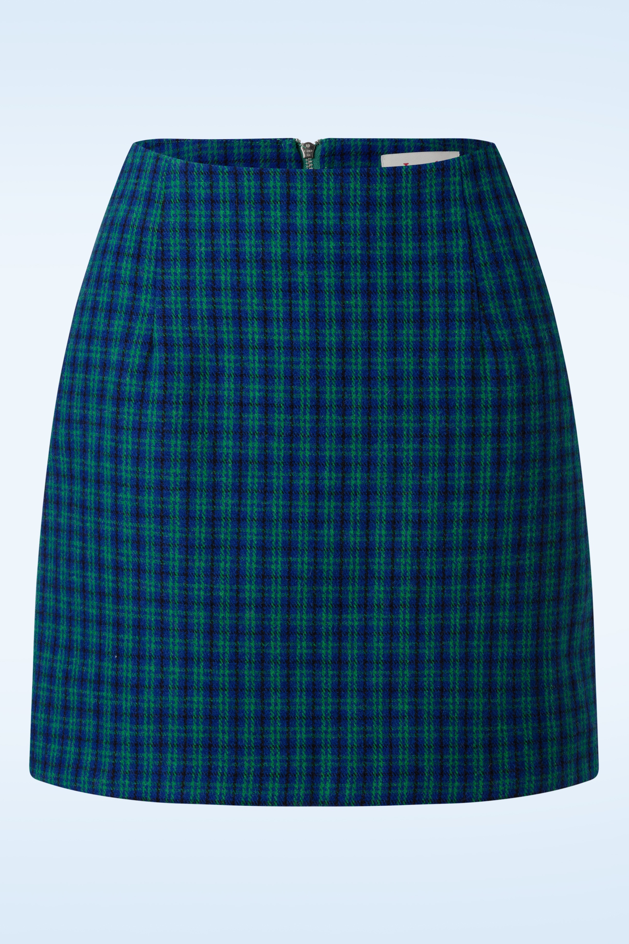 Louche - Aubin Wyoming Check mini rok in blauw