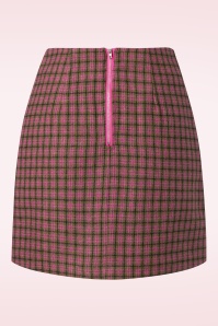 Louche - Aubin Wyoming Check mini rok in roze 3