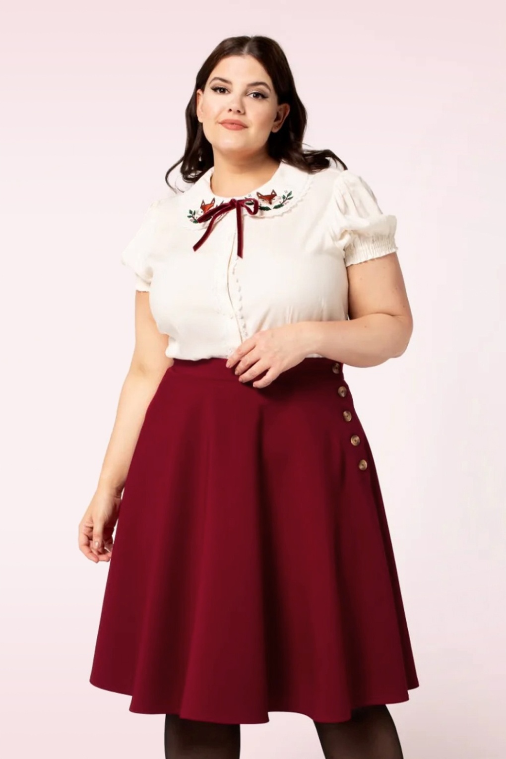 スカート DARK RED RUM band design skirt DARK RED RUM band design skirt