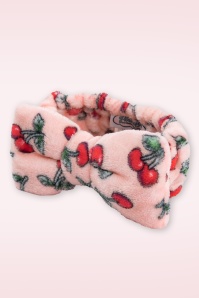 The Vintage Cosmetic Company - Cherry Make-Up haarband in roze