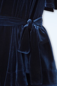 Vintage Chic for Topvintage - Topvintage exclusive ~ Vicky Velvet Vest top in navyblauw 2