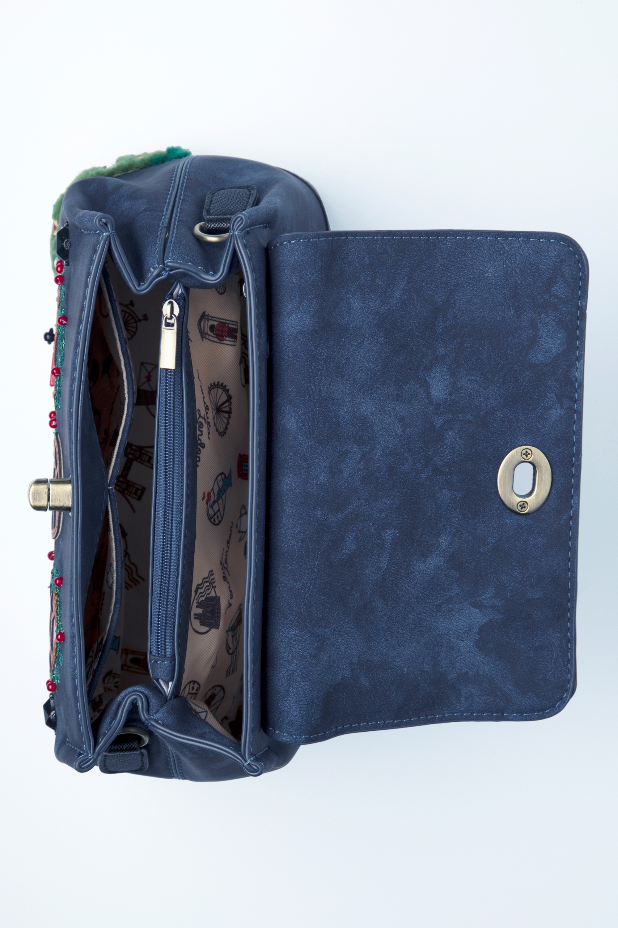 Vendula - The Old Post Office Mini Grace tas in marineblauw 5