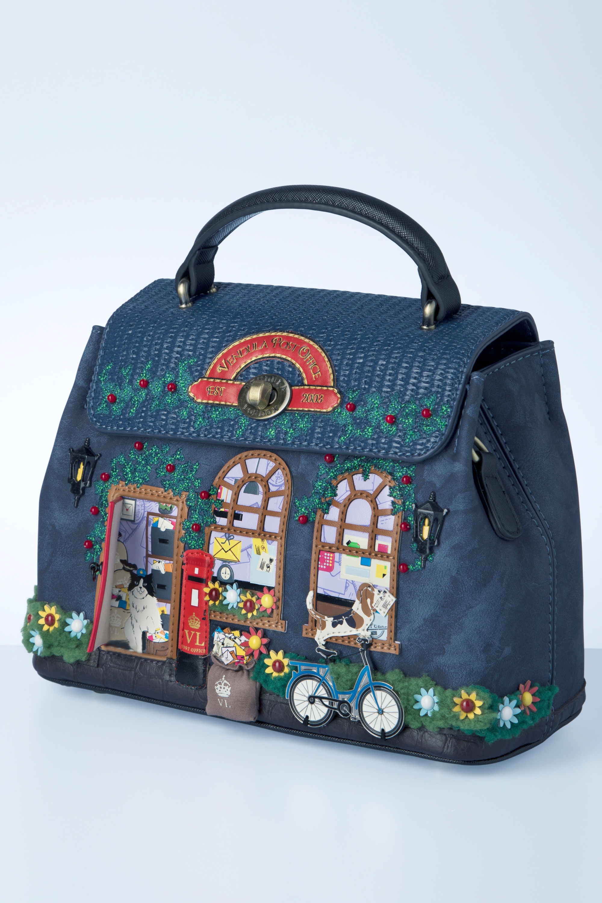 Vendula - The Old Post Office Mini Grace tas in marineblauw 4