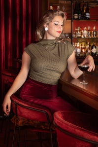 Vintage Chic for Topvintage - Iris Ärmelloses Glitzer-Top in Gold