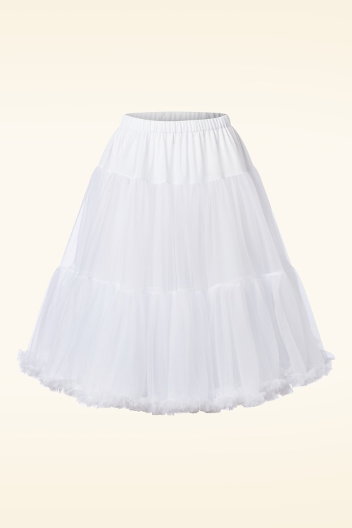 Topvintage Boutique Collection - The Penelope petticoat in stralend wit 2