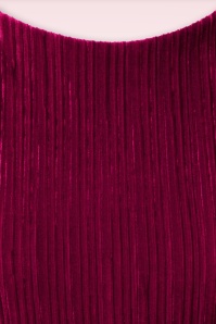 Vintage Chic for Topvintage - Topvintage exclusive ~ Laura Pleated Velvet pencil jurk in wijnrood 3