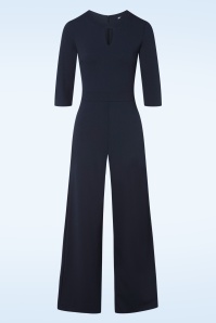 Vintage Chic for Topvintage - Iris Jumpsuit in Marineblau.