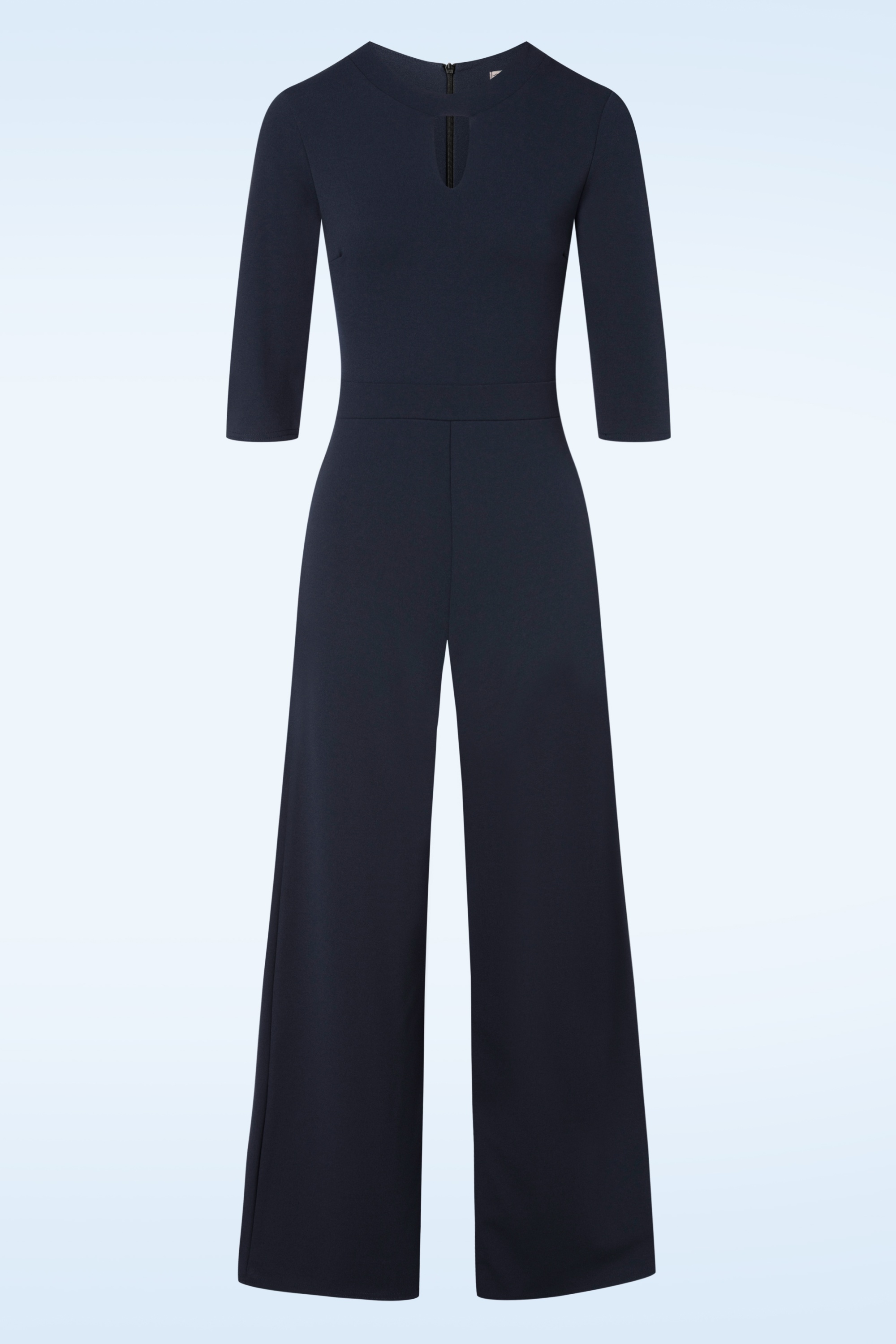 Vintage Chic for Topvintage - Iris jumpsuit in marineblauw