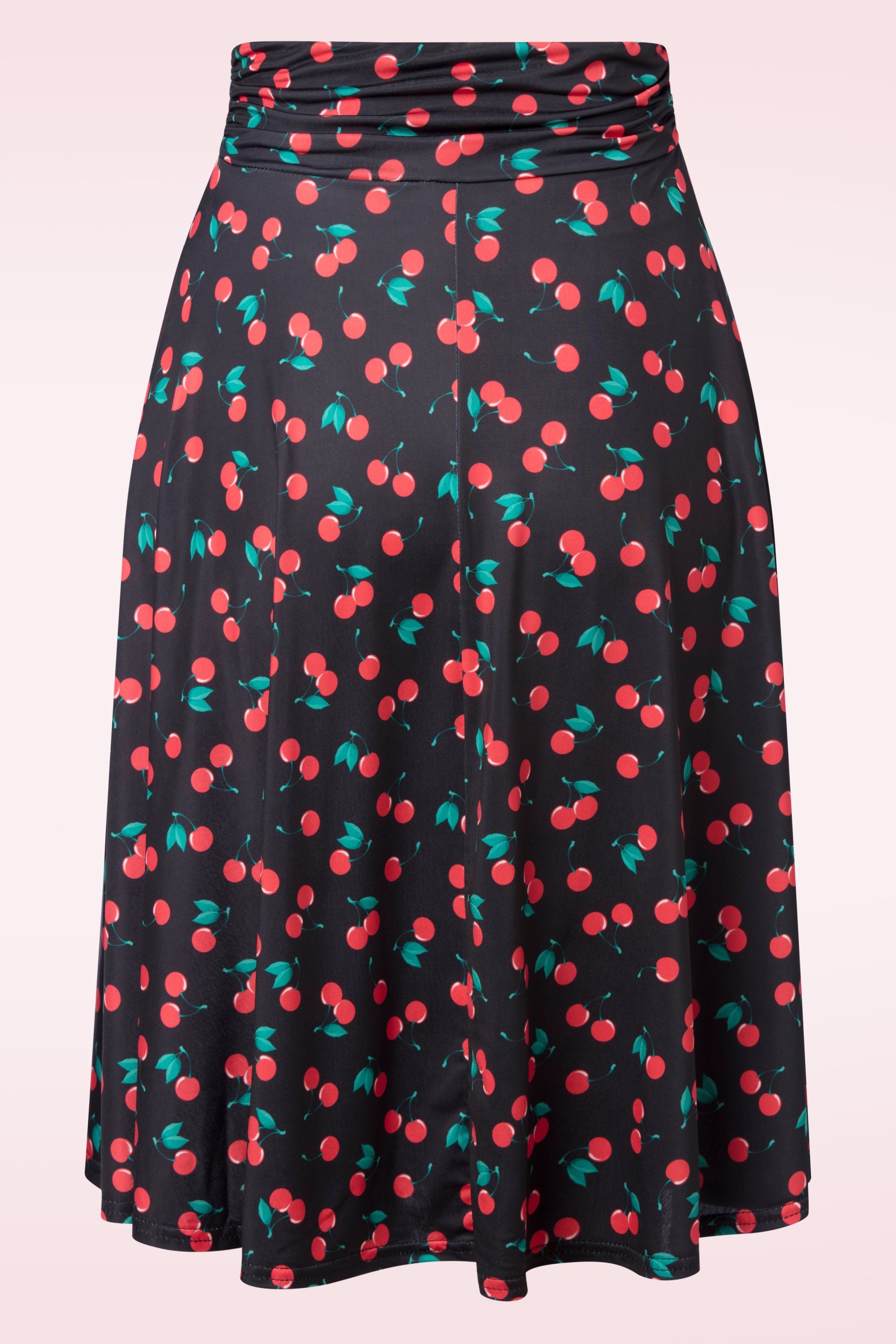 Vintage Chic for Topvintage - Ally Cherry swing rok in zwart 3