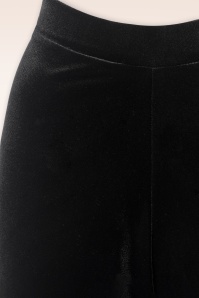 Vintage Chic for Topvintage - Topvintage exclusive ~ Victoria Velvet Rechte Pantalon in Zwart 2