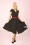 Topvintage Boutique Collection - Angie Polkadot swing jurk in zwart en wit