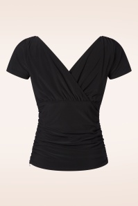 Vintage Diva  - Alessandra Top in Black 5