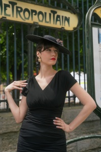 Vintage Diva  - Alessandra Top in Black