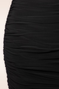 Vintage Diva  - Norma pencil rok in zwart 3