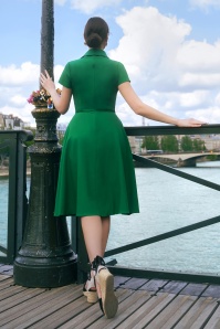 Vintage Diva  - The Emma Swing Kleid in Smaragdgrün 3