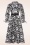 Vintage Diva - Colette maxi jurk in wit en zwarte print 2